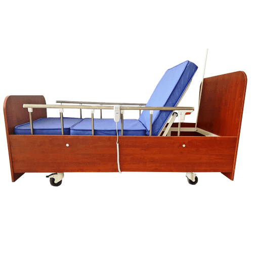 Ahşap hasta yatağı